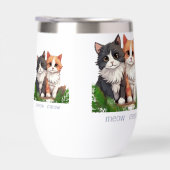 Waterfles met Schattigee poezen en miauw (Rechts)