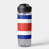 Waterfles met vlag van Costa Rica (Voorkant)