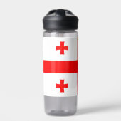 Waterfles met vlag van Georgië (Voorkant)