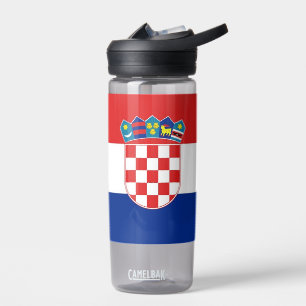 Waterfles met vlag van Kroatië