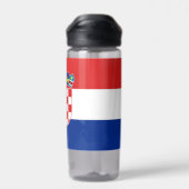 Waterfles met vlag van Kroatië (Achterkant)
