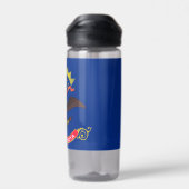 Waterfles met vlag van North Dakota, VS (Achterkant)