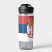 Waterfles met vlag van Servië (Voorkant)