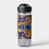 Waterfles met Zweden Kleuren Design (Voorkant)