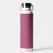 Waterfles - Monogram Roze Marmer Twee Tons (Achterkant)