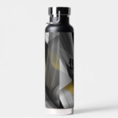 Waterfles Trend Abstract Art Zwart Wit Goud (Rechts)