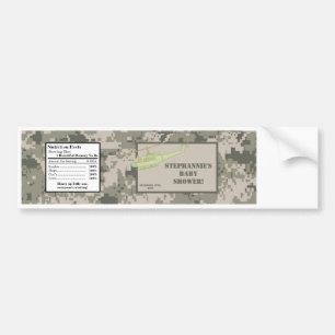 Waterflesetiket ACU Camoflauge Digital Camo Bumpersticker