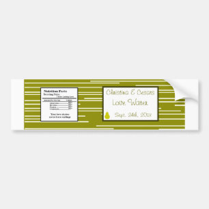 Waterflesetiket Groene peer Fruitstrepen Peren Bumpersticker
