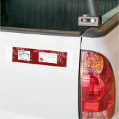 Waterflesetiket Kerstmis Rode Sneeuwvlokken Bumpersticker (Op Truck)