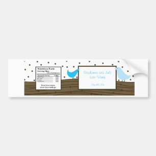 Waterflesetiket Love Birdy Bumpersticker