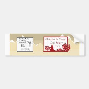 Waterflesetiket Sneeuwdop MTNS Aziatische Tuinberg Bumpersticker