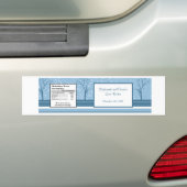 Waterflesetiket Winter Blue Christmas Bumpersticker (Op auto)