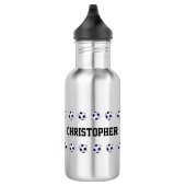 Waterflesje, gepersonaliseerd, Voetbal, Staal Waterfles (Rechts)