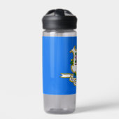 Waterflesje met vlag van de staat Connecticut, VS Waterfles (Voorkant)