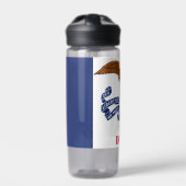 Waterflesje met vlag van Iowa, VS Waterfles (Voorkant)