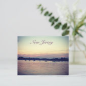 Waterfront bij zonsondergang briefkaart (Staand voorkant)