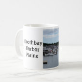 "Waterfront" Boothbay Harbor Maine Mok (Voorkant links)