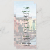 Waterfront Bridgetown Barbados Menu Mariage (Devant / Derrière)