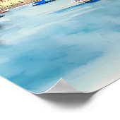 Waterfront en boten in de haven, Italiaans Poster (Hoek)