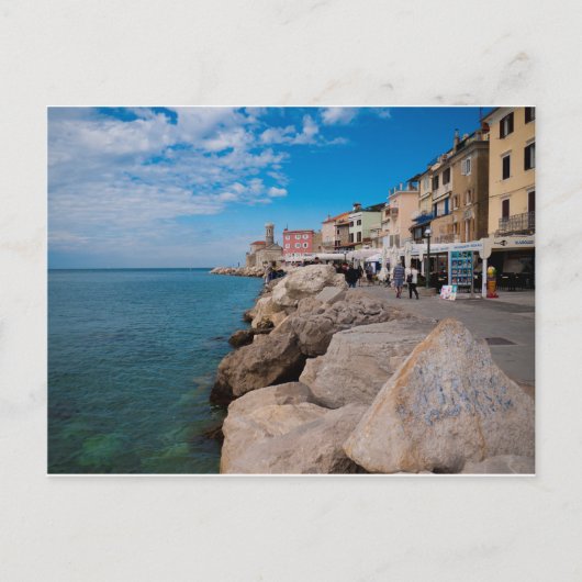 Waterfront in Piran, Slovenië Briefkaart (Voorkant)