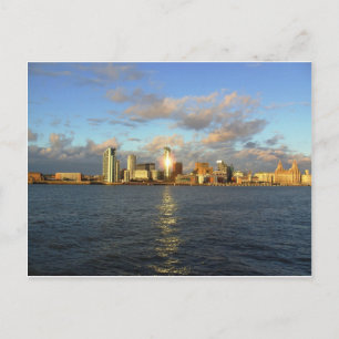 Waterfront, Mersey en Liverpool Briefkaart