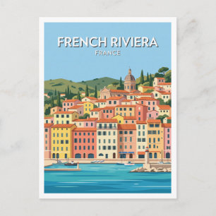 Waterfront Oude Stad Menton Frankrijk Briefkaart