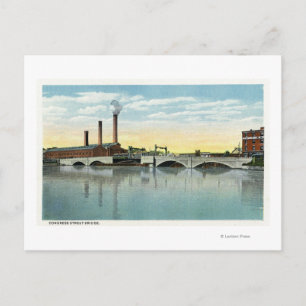 Waterfront Uitzicht van de Congress Street Bridge Briefkaart