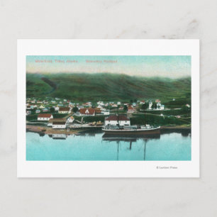 Waterfront Uitzicht van de stad en Steamer Briefkaart