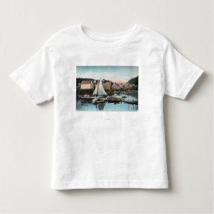 Waterfront-Uitzicht van het drijvend dok Kinder Shirts