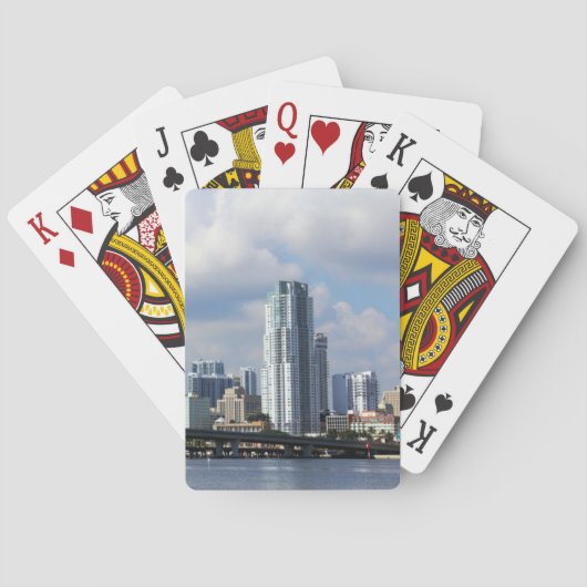 Waterfront uitzicht van Miami Speelkaarten (Achterkant)
