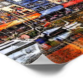 Waterfront van de haven van Honfleur in Normandy,  Poster (Hoek)