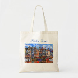 Waterfront van de haven van Honfleur in Normandy,  Tote Bag