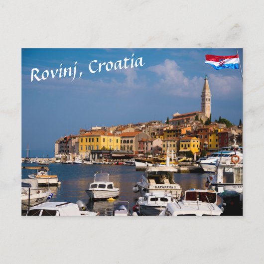 Waterfront van Rovinj, Kroatië Briefkaart (Voorkant)