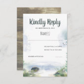 Waterfront Zomer Bruiloft RSVP (Voorkant / Achterkant)