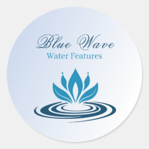Waterfunctie Installatie Blauw Ronde Sticker