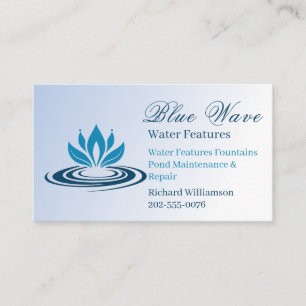 Waterfunctie Installatie Blauw Visitekaartje