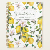 Watergekleurde  citroen en groen planner (Voorkant)