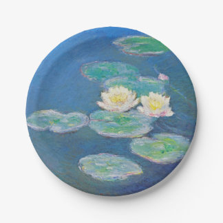 Watergelilies, verdampingseffect van Monet Papieren Bordje