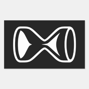 Waterglas Rechthoekige Sticker