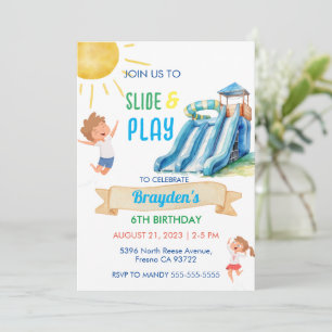 Waterglijbaan Waterglijbaan Waterpark Zwembad Verj Kaart