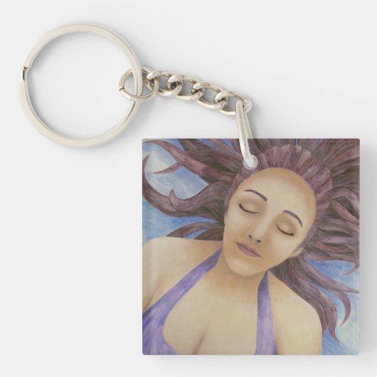 Watergodin drijvende Sleutelhanger (Voorkant)