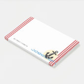 watergolven met nautisch anker post-it® notes (Schuin)