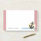 watergolven met nautisch anker post-it® notes (Op bureau)
