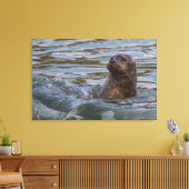 waterhond canvas afdruk (Insitu (Woonkamer))