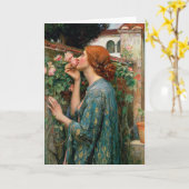 Waterhouse de Ziel van het Roze Wenskaart Kaart (Gele Bloem)