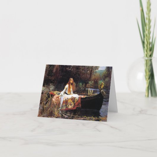 Waterhouse La carte de note Lady of Shalott (Devant)