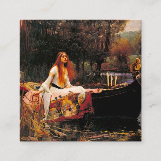 Waterhouse Lady van Shalott Informatiekaartje (Voorkant)