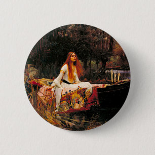 Waterhouse Lady van Shalott Ronde Button 5,7 Cm