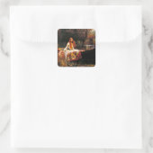 Waterhouse Lady van Shalott Vierkante Sticker (Tas)