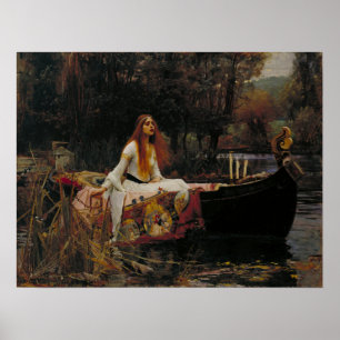 Waterhuis - de dame van Shalott Poster